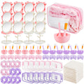 Shinylin 96pcs Spa Sleepover Party Supplies Bulk, Include Face Mask Mixing Bowl Set, Mirror, Headband, Scrunchies, Cosmetic Bags