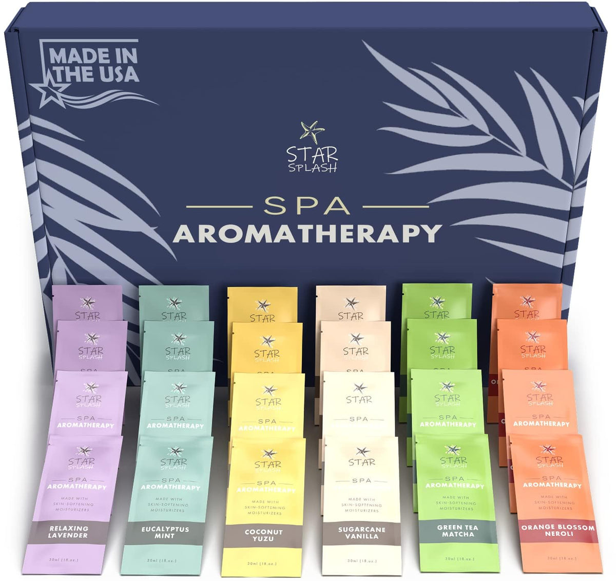 Star Splash Hot Tub Aromatherapy 24 Pack - Now 2X Stronger - Set Of Relaxing Spa Scents Including Lavender, Eucalyptus, Vanilla,