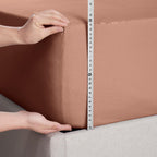 Nestl Rust Twin Xl Fitted Sheet Only, Extra Deep Pocket Fitted Bed Sheet, 1800 Microfiber Xl Twin Fitted Sheet, Ultra Soft Fitted Sheet Twin Xl Fits Up To 24 Inch Mattress