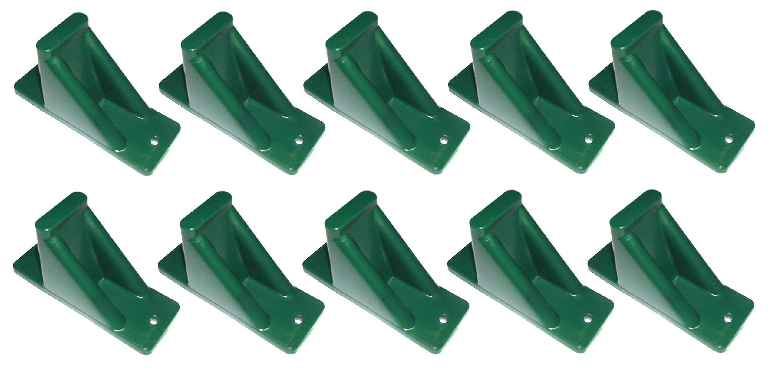 Jsp Manufacturing Green Plastic Mini Roof Snow Ice Guard - Multi-Quantity Pack  Prevents Sliding Snow Stops Buildup (10)