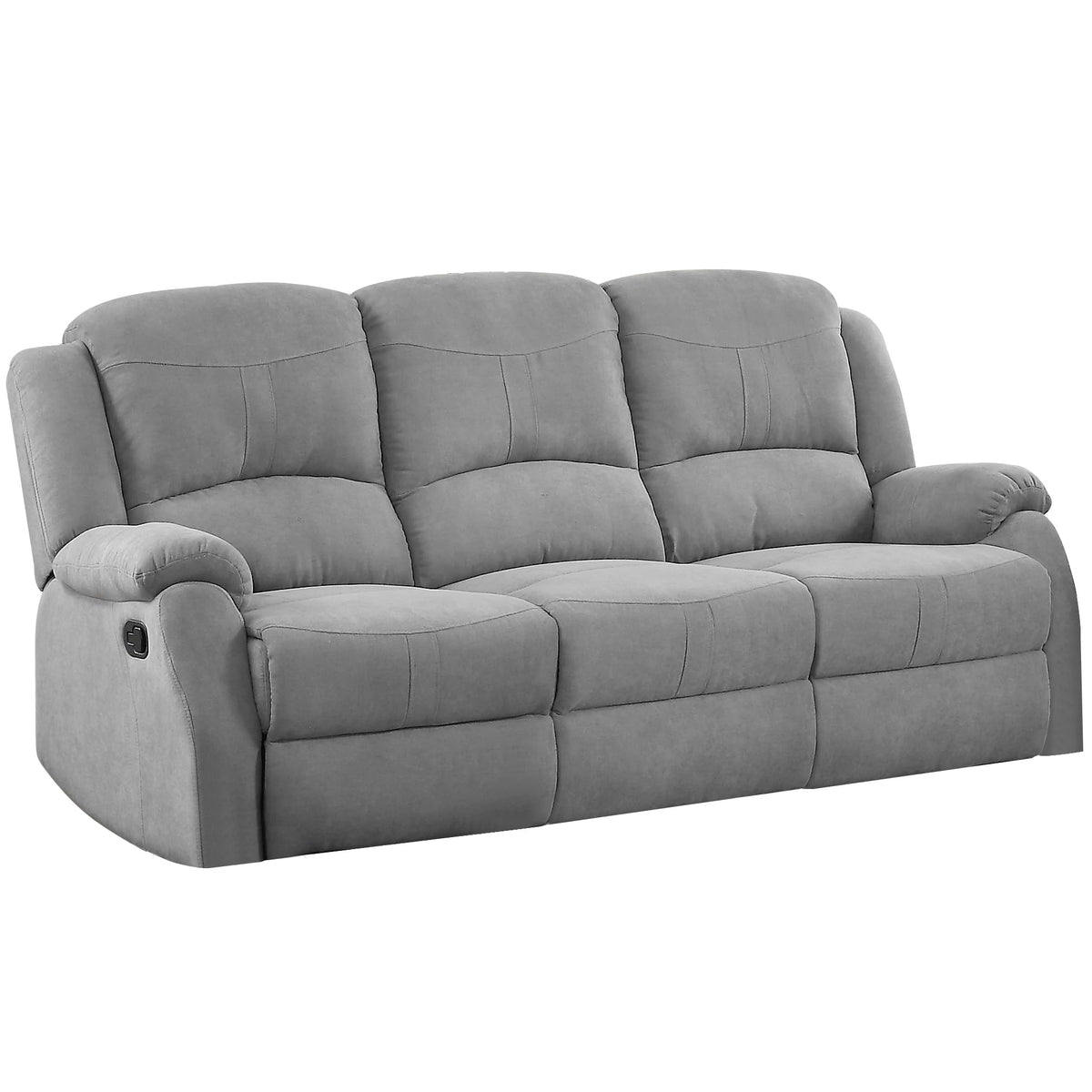 Acme Zorina Contemporary Fabric Upholstered Motion Sofa in Gray