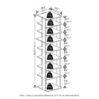 Furinno Compact 9-Tier Vertical Space Saving Free Standing Shoe Tower, Shoe Rack for Closet Entryway, Amber Pine