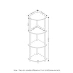 Furinno Turn-N-Tube 4-Tier Corner Display Rack Multipurpose Shelving Unit, French Oak Grey/Black