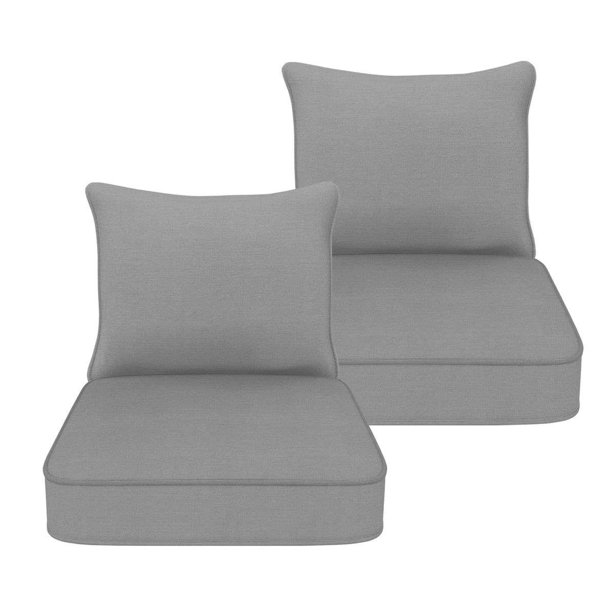 Cozyvida Indoor/Outdoor Deep Seat Patio Cushions Seat(22X24X4.5 Inch),Back(23X19 Inch) : Resilient Foam Filling, Weather Resista