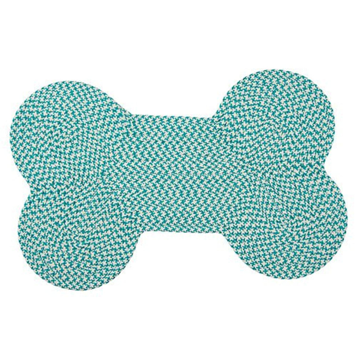 Dog Bone Hounds-Tooth Bright Scatter Rug, 22 By 34-Inch, Turquoise