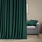 Hpd Half Price Drapes Signature Velvet Thermal Blackout Curtains For Living Room 108 Inch Long 1 Panel Rod Pocket Insulated Blackout Curtains For Bedroom Window Curtains, 100Wx108L, Blackforest Green
