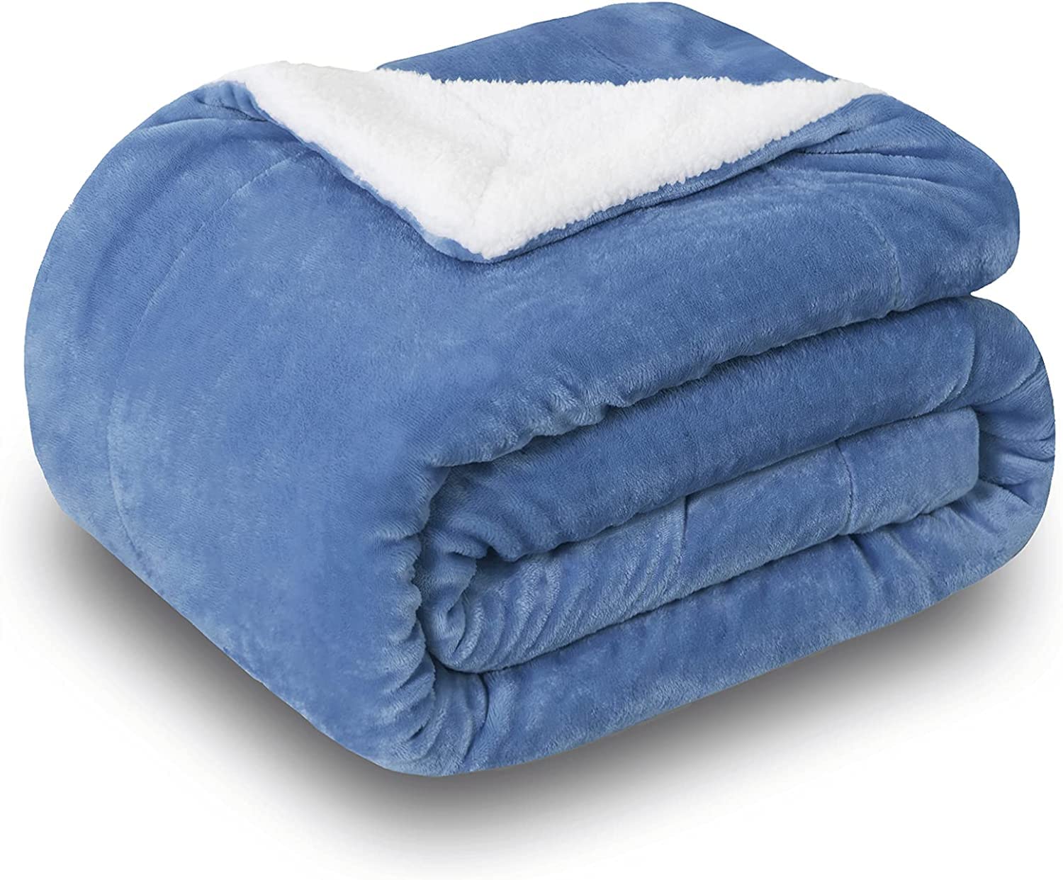 Bsb Home Heavy Winter Sherpa Blankets, Soft Fluffy Flannel Plush Blanket King Size, Fuzzy Cozy Grey Cuddle Blankets For Couch Be