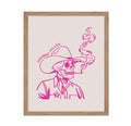 Poster Master Cowboy Killer Poster - Retro Pink Cowboy Print - Western Art - Wild West Art - Trendy Art - Cowgirl Art - Gift for