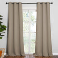 NICETOWN Patio Glass Door Blackout Curtains for Bedroom/Living Room, Privacy Panel Drapes for Dining Room and Guest Room (Taupe,