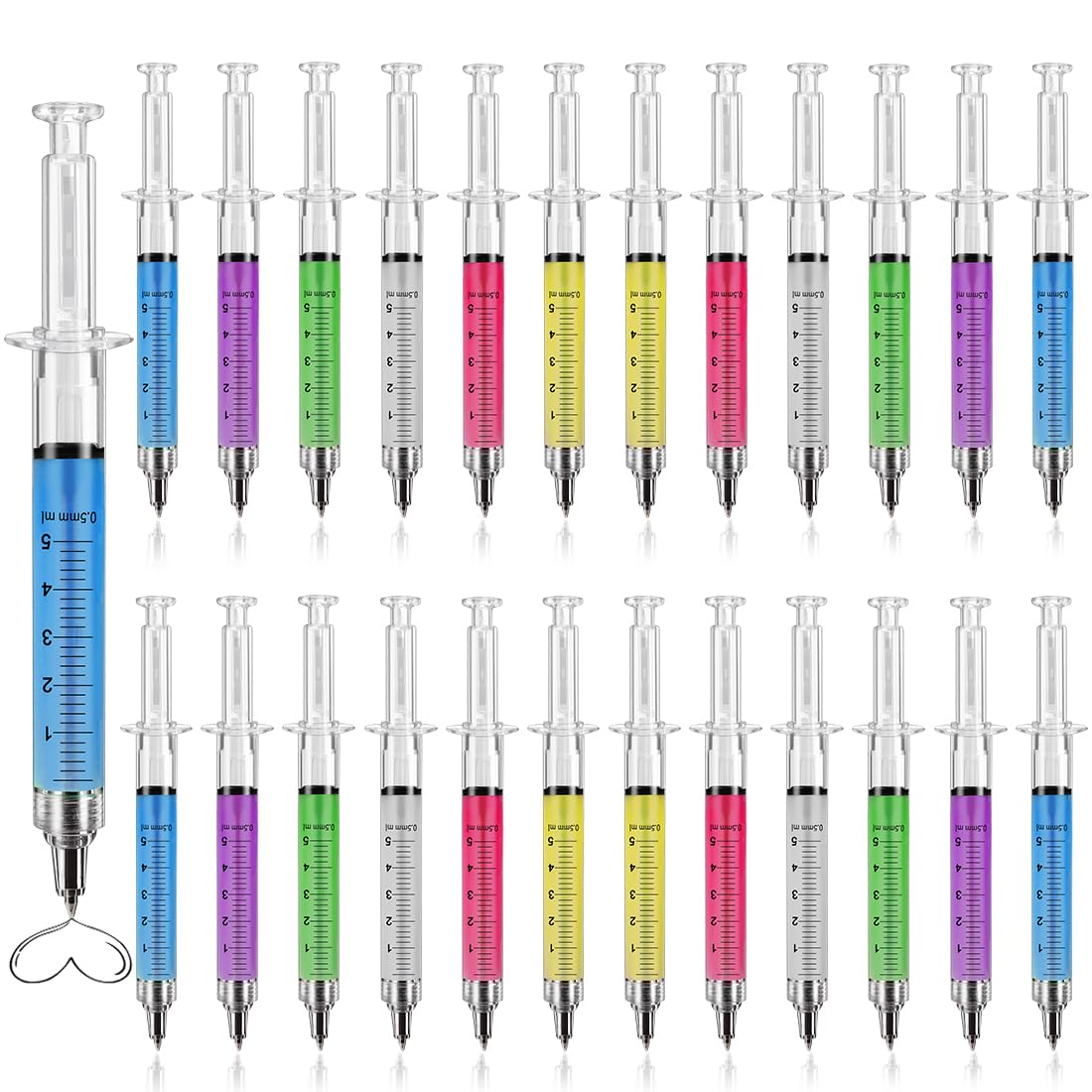 Leery Macaron Syringe Pens, Multi-Color Retractable Fun Novelty Pen For Nurses, Nursing Student Party Favor Gifts, Birthdays, Im