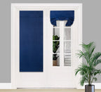 Pi Blackout French Door Curtain,Privacy Thermal Insulated Door Window Curtain For Glass Door/Front Door/Sliding Door/Patio Door 1 Panel (W30Xl68,Navy)