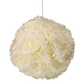 National Tree 9 Inch Glittery White Rose Hanging Ball (RAW-TL39691-1)