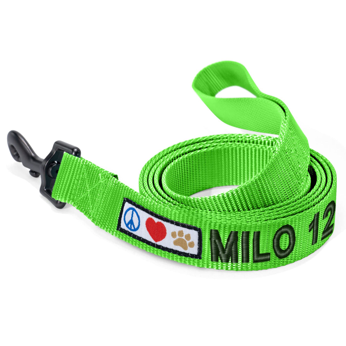 Pawtitas Personalized Dog Leash Embroidered Customize Leash With Your Pet Name  Phone Number Leash Puppy Leash 6 Ft Long Dog Lea