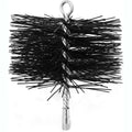 AOGYikang Round Chimney Cleaning Brush, 1/4 NPT Fittings Fireplace Brush, Cleaning Brush Head for Chimneys Stove Pipes Fireplac