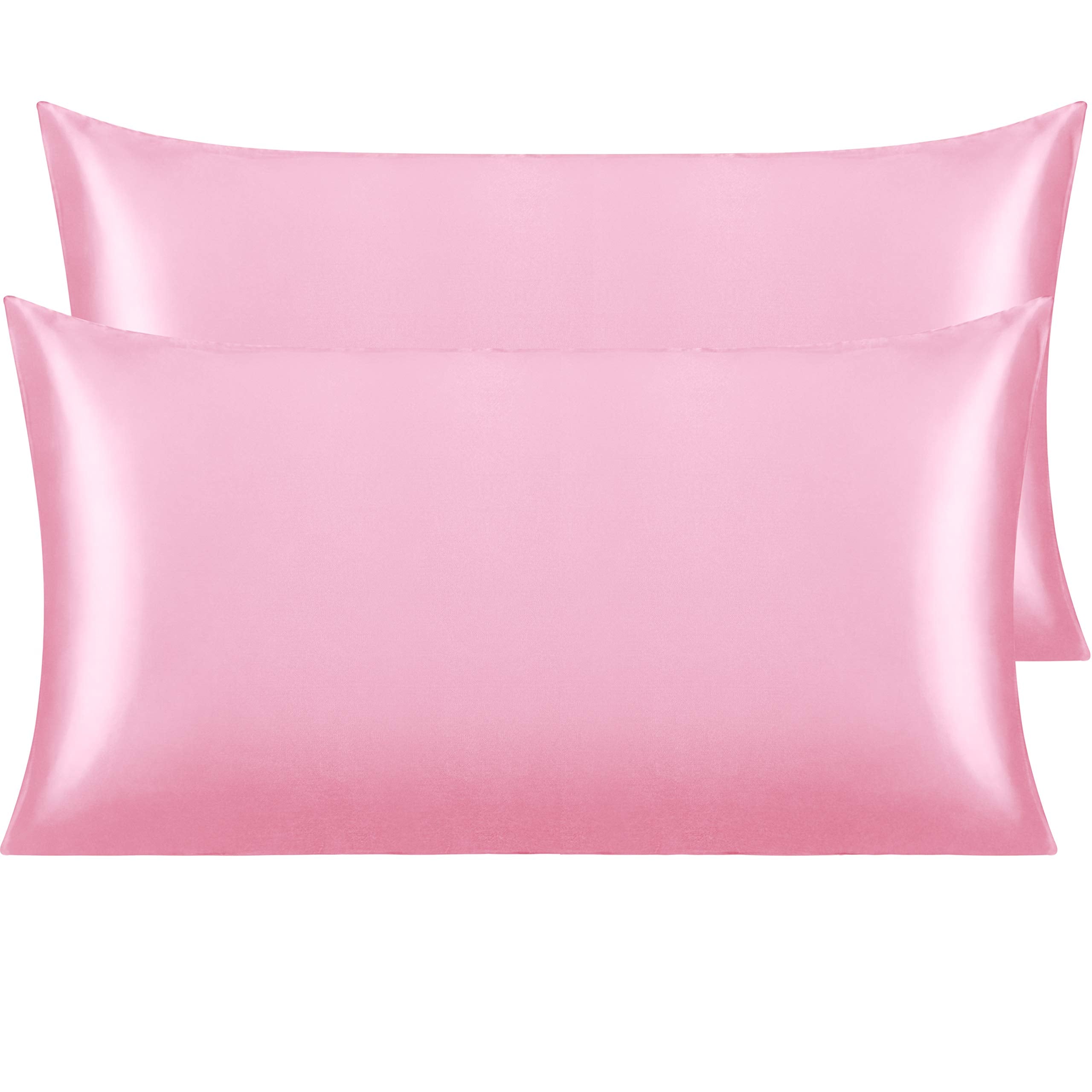 Ntbay 2 Pack Satin King Pillowcases For Hair And Skin, Luxurious And Silky Pillow Cases With Envelope Closure, 20X40 Inches, Pin