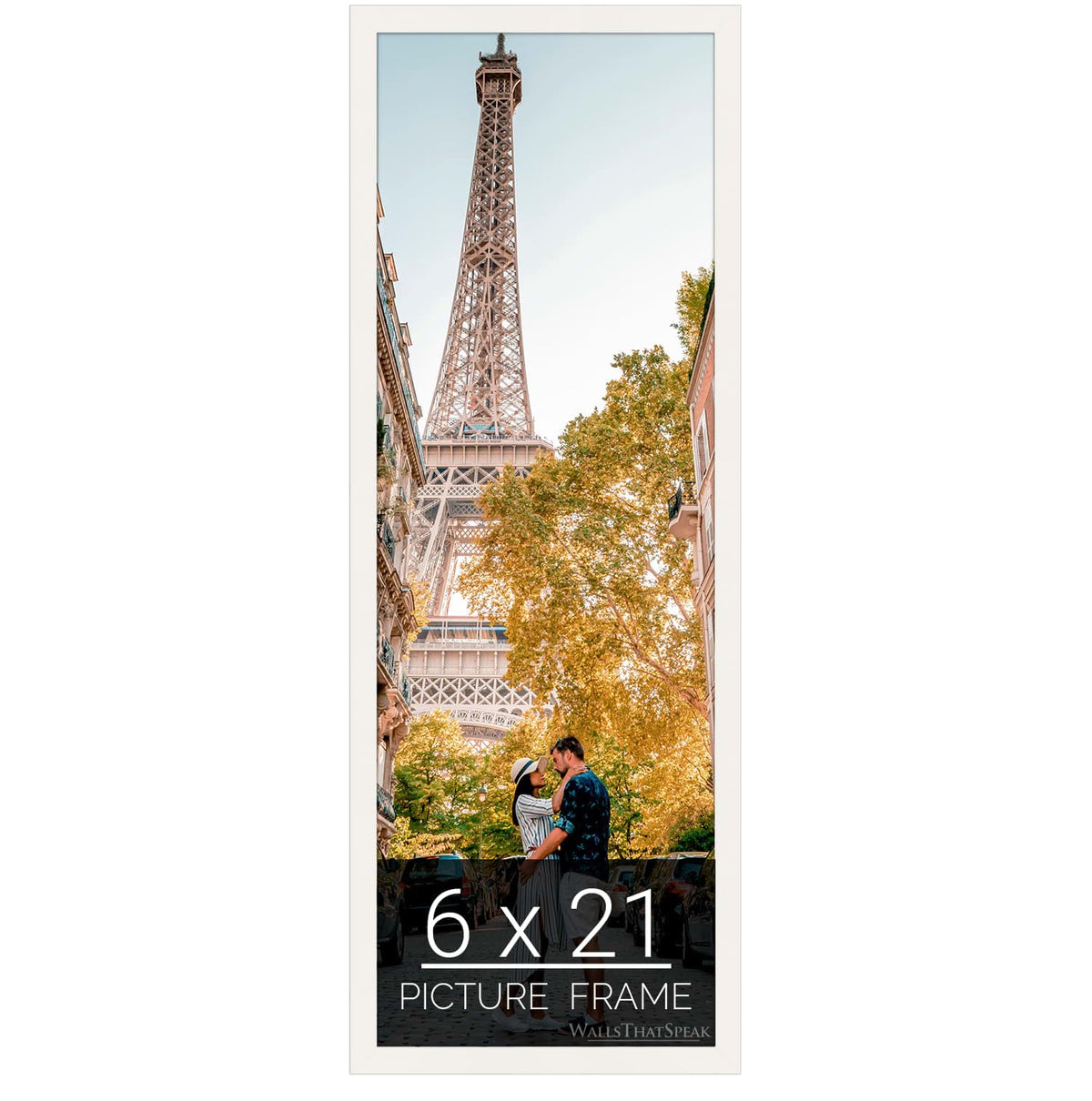 wallsthatspeak 6x21 white Picture Frame for Puzzles Posters Photos or Artwork