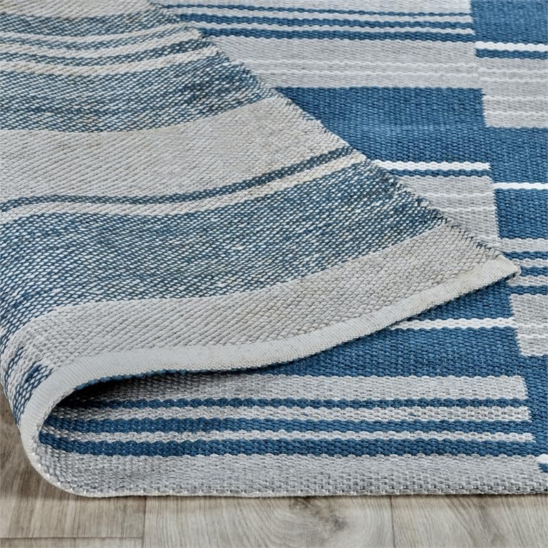 Kosas Home Boulder 60X96 Outdoor Polypropylene Fabric Area Rug In Blue
