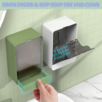 Hancelant Bathroom Soap Dishes, 2 Pack Bar Soap Holder With Drain Wall Mounted Soap Box For Shower, Bathroom, Kitchen Sink, Keep