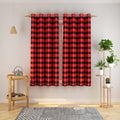 Natus Weaver Buffalo Check Curtains 54 Inches Long Basement Red And Black Gingham Plaid Kitchen Window Curtain Panels Living Roo