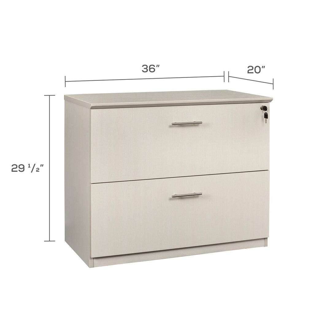 Mayline MVLFTSS Medina 2-Drawer Locking Lateral File Cabinet, Letter or Legal, Textured Sea Salt Laminate