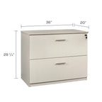 Mayline MVLFTSS Medina 2-Drawer Locking Lateral File Cabinet, Letter or Legal, Textured Sea Salt Laminate