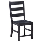 Coaster Home Furnishings Newport Ladder Back Dining Side Chair Black (Set of 2)
