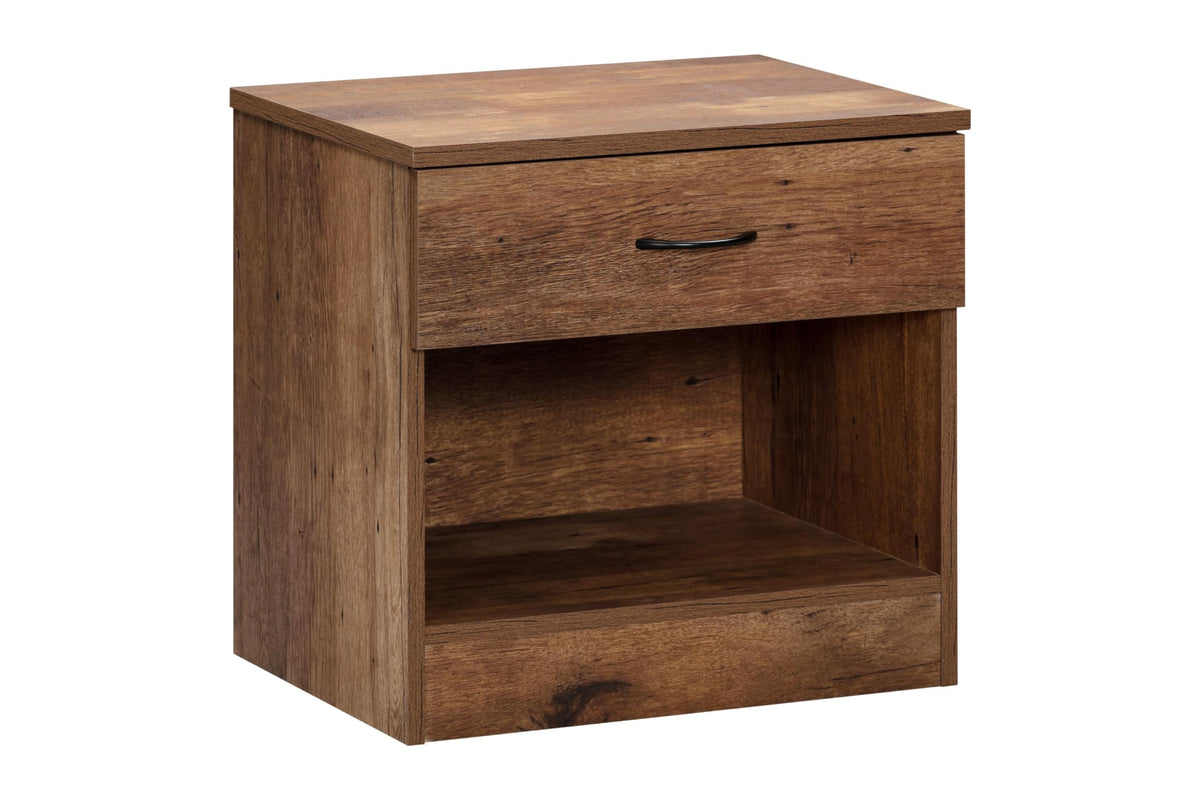 American Furniture Classics One Drawer Nightstand, Warm Mountain Oak Laminate