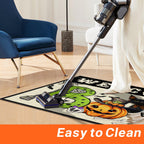 Segxcfl Halloween Door Mat Boo Ghost Pumpkin Welcome Mat Rubber Non Slip Bathroom Rugs Black Cat Linen Mat Indoor Outdoor Entran