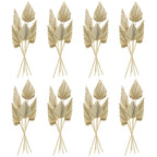 Chenkaiyang 40 Pcs Boho Dried Palm Spears Leaves Bulk, Small Natural Dried Real Palm Fans,Dried Palm Leaves with Stem Dried Leaf