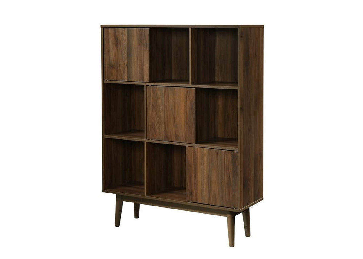 4D Concepts Montage Midcentury Room Bookcase, Walnut