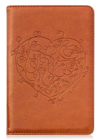 Sohospark Heart Refillable Faux Leather Journal, 6X8.7 Vegan Lined Writing Journal For Women Or Men