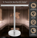Isoapstone Luxury Hand Towel Holder Stand With Heavy Base, Sus 304 Stainless Steel Towel Rack, T-Shape, Freestanding Towel Stand