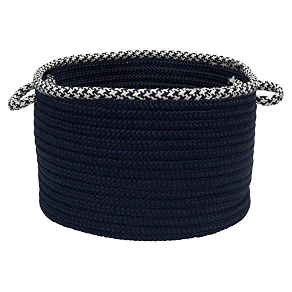 Colonial Mills Hounds Tooth Bright Edge Basket, 18 By 12-Inch, Navy