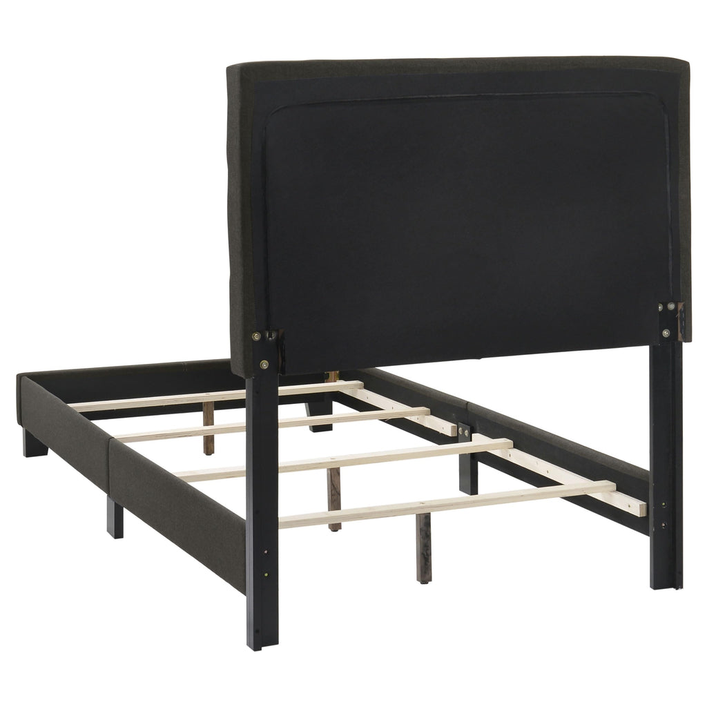 Coaster Home Furnishings Mapes Transitional Fabric Upholstered Twin Size Panel Bed Frame 50-inch Headboard Charcoal 305746T
