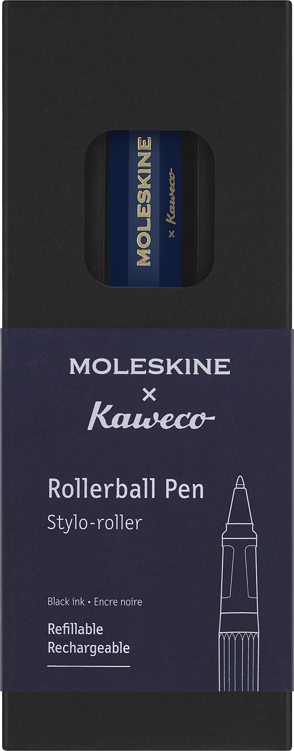 Moleskine X Kaweco, Roller Pen, 0.7Mm Point, Blue With Black Ink