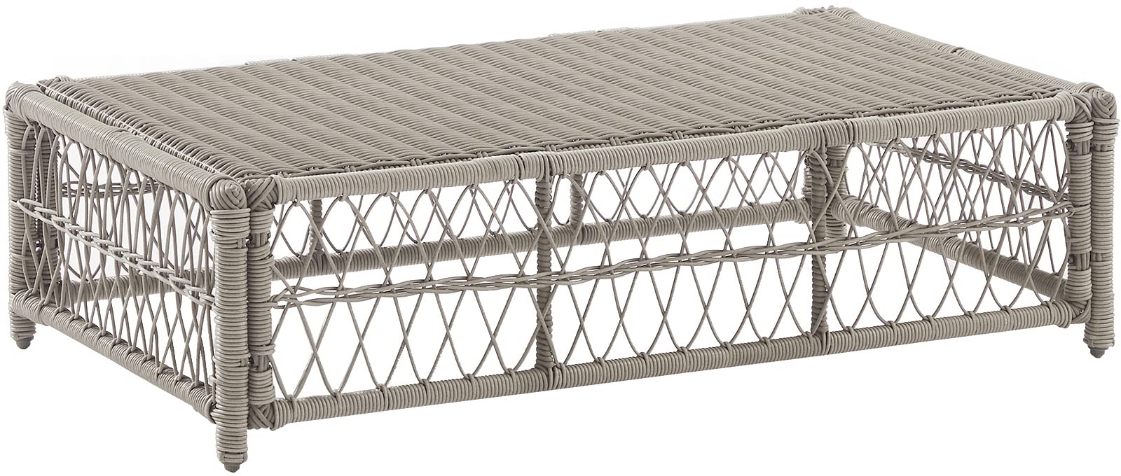 Thatcher Outdoor Wicker Coffee Table Ottoman