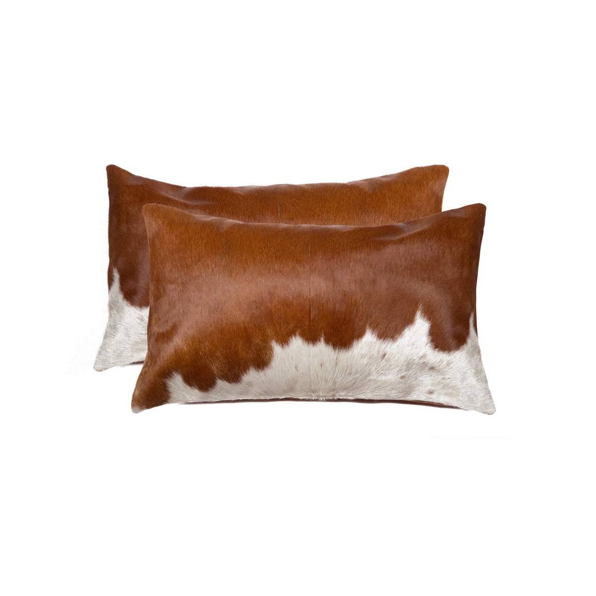 HomeRoots Brown & White Cowhide, Microsuede, Polyfill 12' x 20' x 5' Brown and White, Cowhide - Pillow 2-Pack