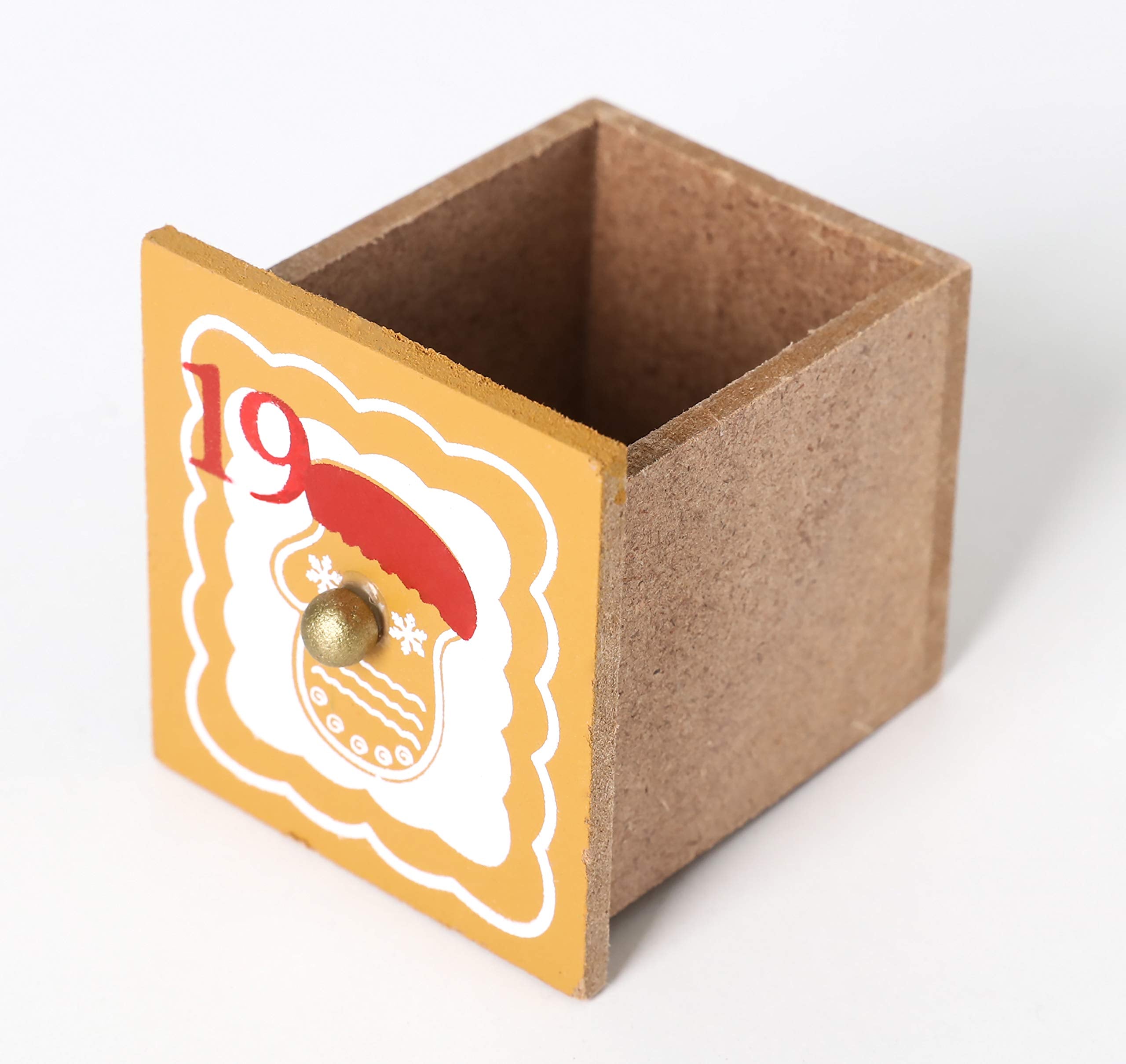 Brubaker Reusable Wooden Advent Calendar To Fill - Gingerbread House With Led Lighting - Diy Christmas Calendar 10.31 X 17.72 X