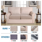 H.Versailtex High Stretch Individual Seat Cushion Covers Sofa Slipcovers Couch Cushion Covers Sofa Covers Featuring Jacquard Tex