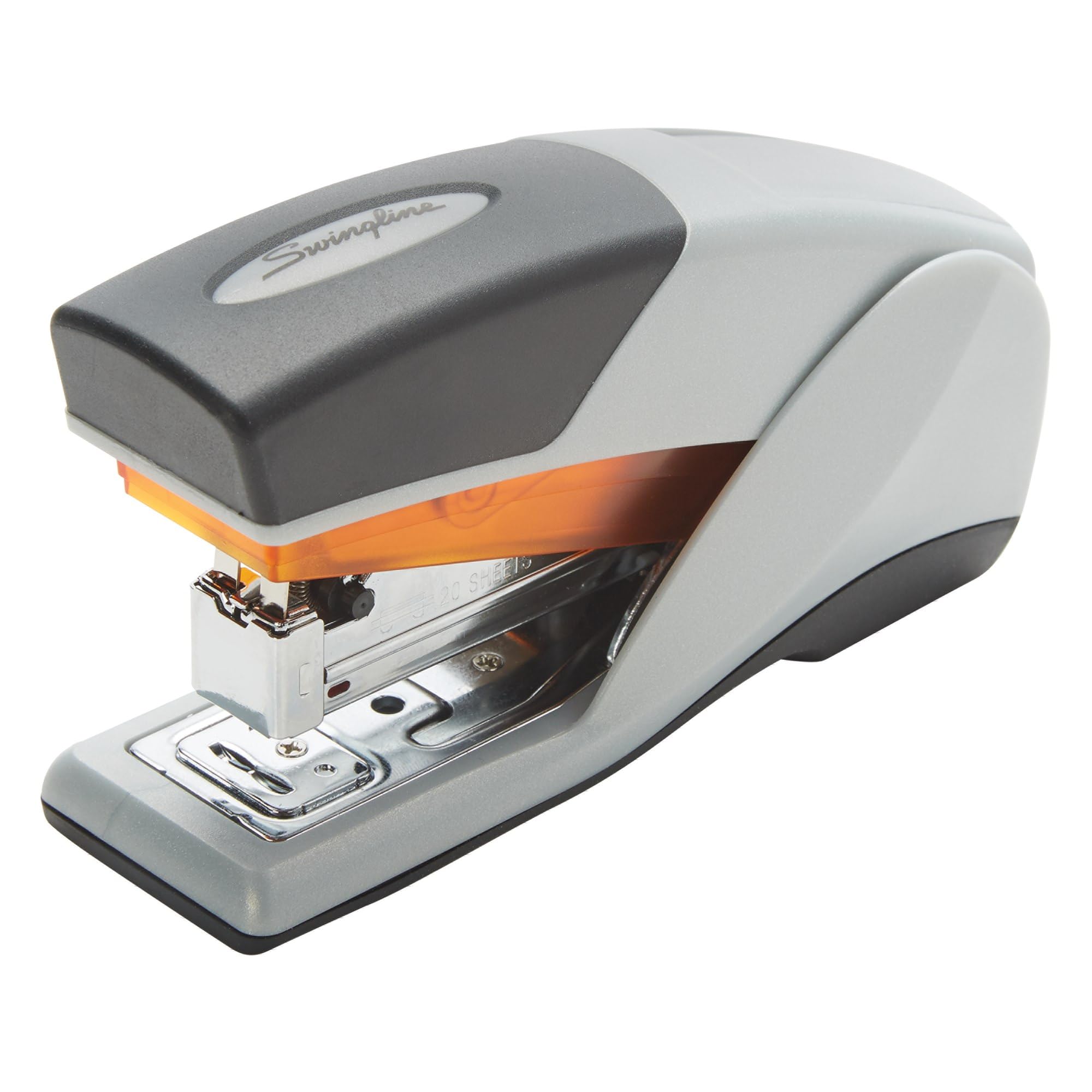 Swingline Stapler, Desktop Stapler, Compact Size, 25 Sheet Capacity, Optima 25 Reduced Effort, Orange/Gray (66412)