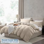 Nestl Linen Duvet Cover Full Size - Soft Prewashed Full Size Duvet Cover Set, 3 Piece, With Zipper Closure, 1 Duvet Cover 80X90 Inches And 2 Pillow Shams - No Comforter