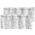 Luvyohmee Tree Branch Printed Curtain Valance, 18 Inches Long Window Treatment Valance, Grey Window Valances For Kitchen, Bathro