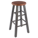 Winsome Wood Ivy Counter Stool, Rustic Gray And Teak, 24"