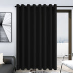 Deconovo Blackout Room Darkening Thermal Insulated Wide Panel Curtains for Bedroom 100 x 84 Inch Black 1 Panel