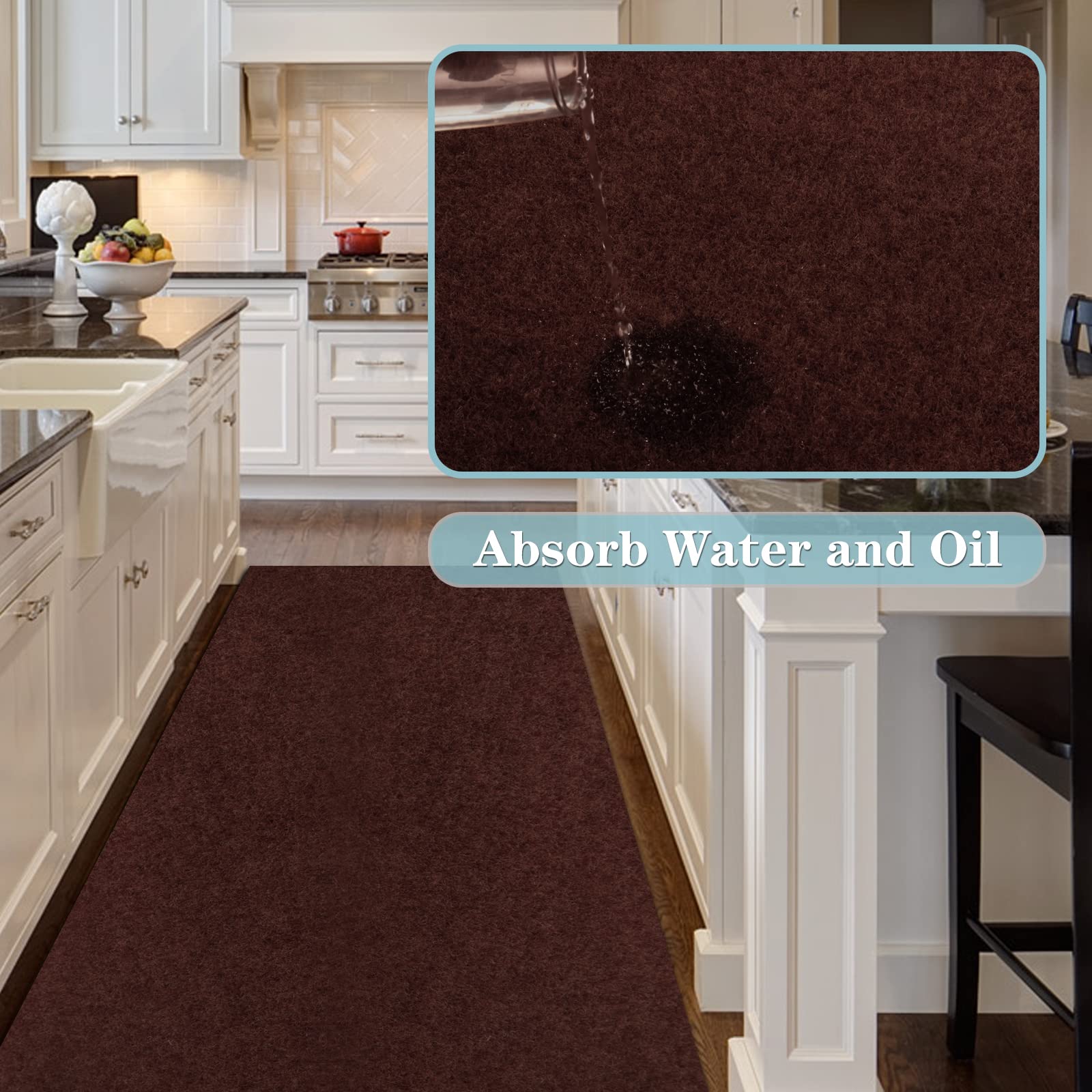 Runner Rug 3Ft X 65Ft, Ayoha 2'-82' Utility Carpet Runner For Entryway Hallway Aisles Balcony Garages, Area Rugs With Non-Slip R