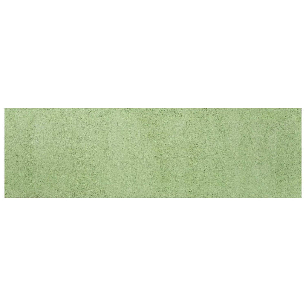 HomeRoots Polyester 2' x 7' Spearmint Green Plain Runner Rug