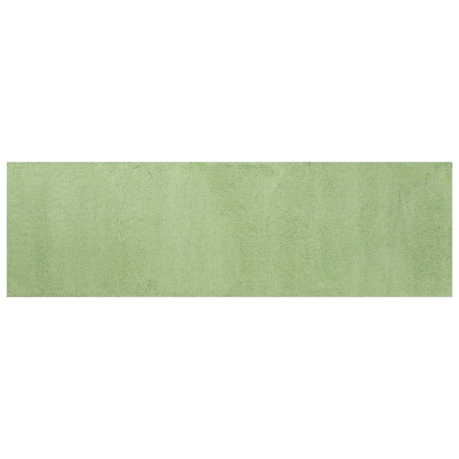 HomeRoots Polyester 2' x 7' Spearmint Green Plain Runner Rug