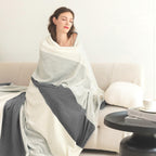 Homelike Moment Fleece Bed Blankets Queen Size Grey, Soft Fluffy Queen Blanket, Fuzzy Cozy Plush Flannel Big Blanket For Couch S