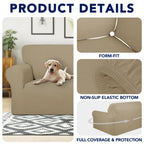 Purefit 100% Dual Waterproof Couch Cover Slipcovers For Couches And Sofas - Stretch Non Slip Fleece Sofa Covers Washable, Leakproof Furniture Protector For Kids, Pets, Dog (Loveseat, Natural)