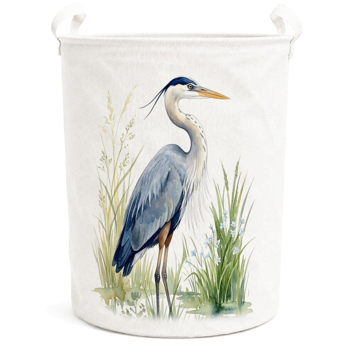 FYLISWN Great Blue Heron Laundry Basket Hamper